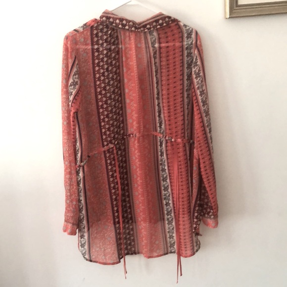 Free People coral blouse M - Picture 2 of 3
